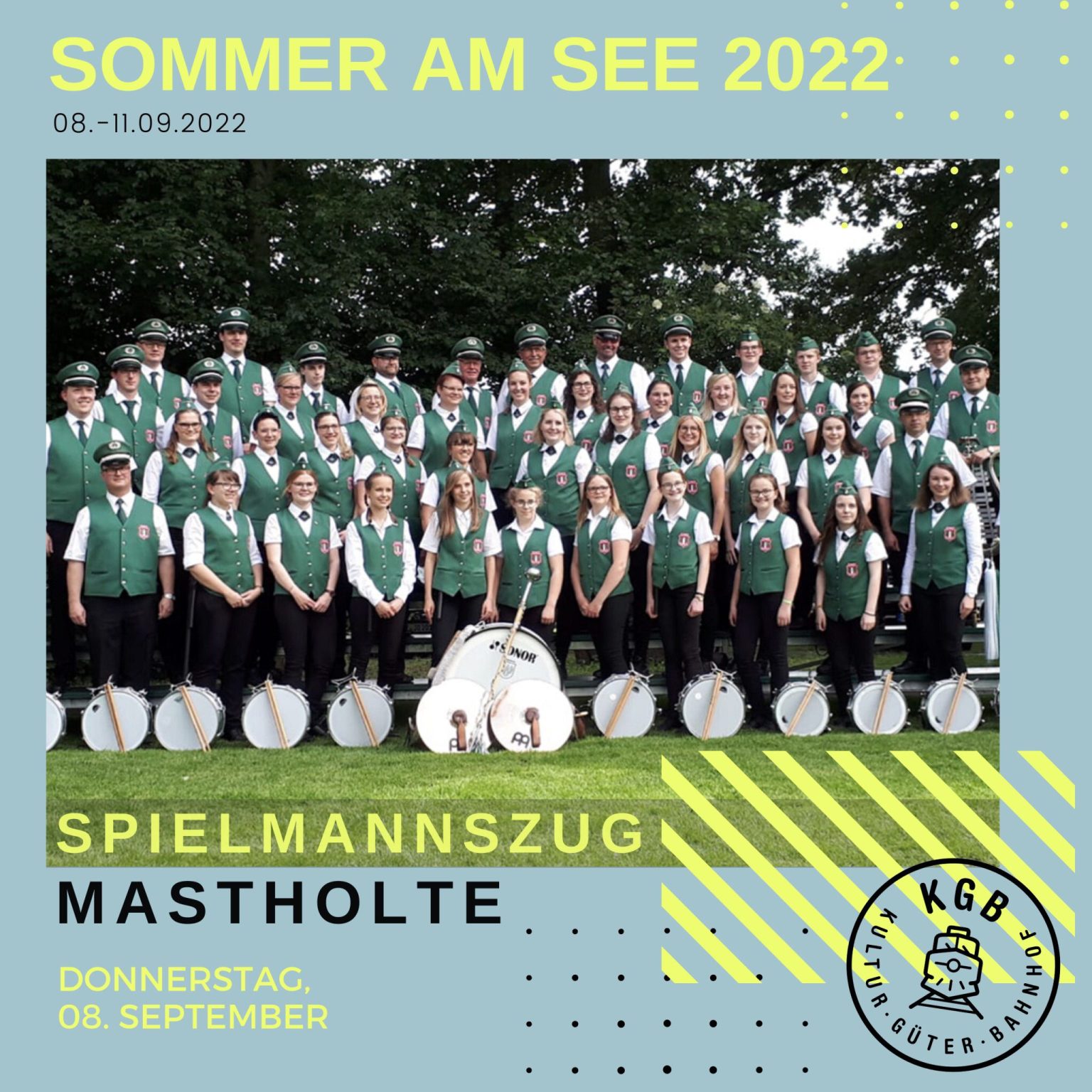 Spielmannszug Mastholte beim Sommer am See